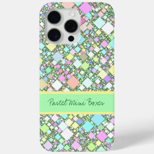 Geometrische achtergrond van pastel Aangepast iPhone 15 Pro Max Hoesje