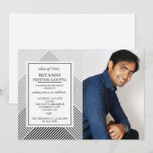 Geometrische achtergrondfoto-Afstuderen Kaart (Voorkant / Achterkant)