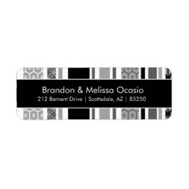 Geometrische adreslabels voor retourzendingen etiket