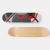 Geometrische afbeelding van zwart en rood schilder skateboard (Horizontaal)