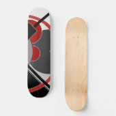 Geometrische afbeelding van zwart en rood schilder skateboard (Voorkant)