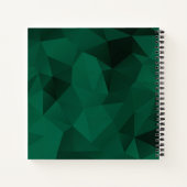 Geometrische afdruk van veelhoekige driehoeken notitieboek (Achterkant)