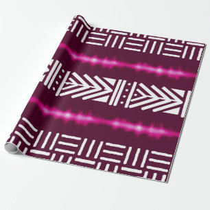 Geometrische Afrikaanse modder, kruidenrek Cadeaupapier
