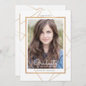Geometrische Afstuderen-uitnodiging Kaart (Voorkant / Achterkant)
