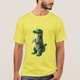 geometrische alligator t-shirt