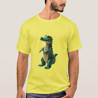 geometrische alligator t-shirt