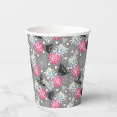 Geometrische anananas getextureerd patroon papieren bekers (Voorkant)