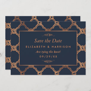  Geometrische Art Deco Gatsby Sla de datum op Save The Date