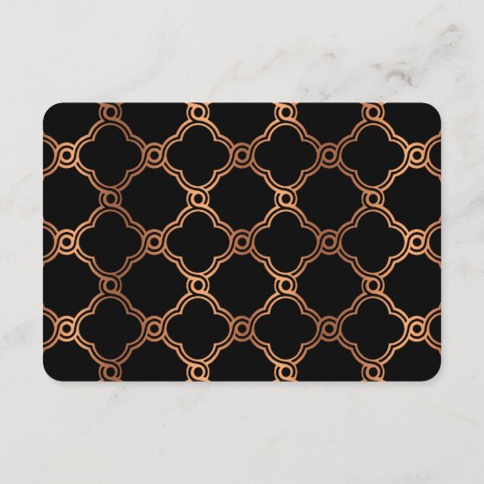 geometrische Art Deco Gatsby Trouwdetail Informatiekaartje (Achterkant)