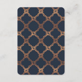  geometrische Art Deco Gatsby Trouwdetail Informatiekaartje (Achterkant)