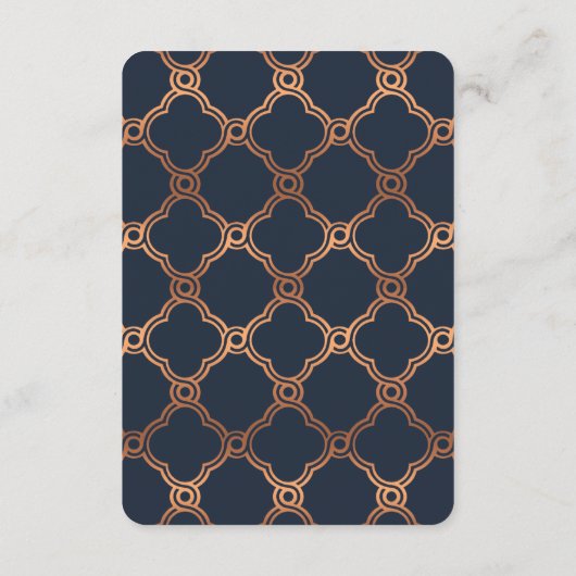  geometrische Art Deco Gatsby Trouwdetail Informatiekaartje (Achterkant)