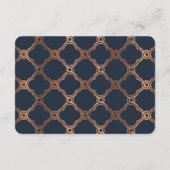 geometrische Art Deco Gatsby Trouwdetail Informatiekaartje (Achterkant)