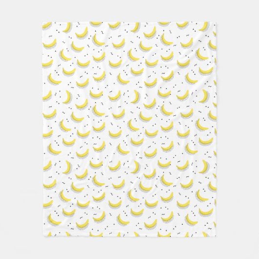 Geometrische bananen fleece deken (Voorkant)