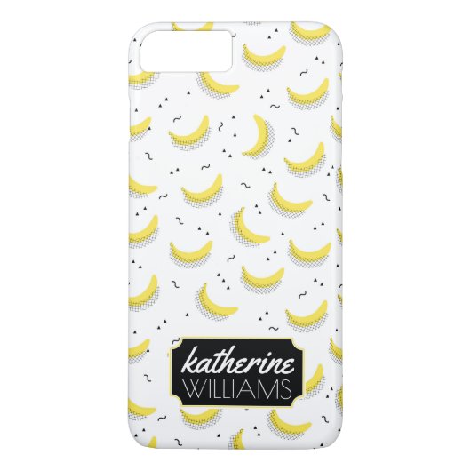 Geometrische bananen | Jouw namen toevoegen Case-Mate iPhone Case (Achterkant)