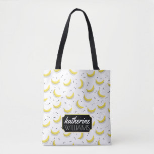 Geometrische bananen   Jouw namen toevoegen Tote Bag