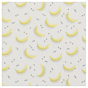 Geometrische bananen stof