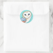 Geometrische Barn Owl Ronde Sticker (Tas)