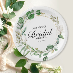 Geometrische Begroeiing Eucalyptus Bruidsdouche Papieren Bordje