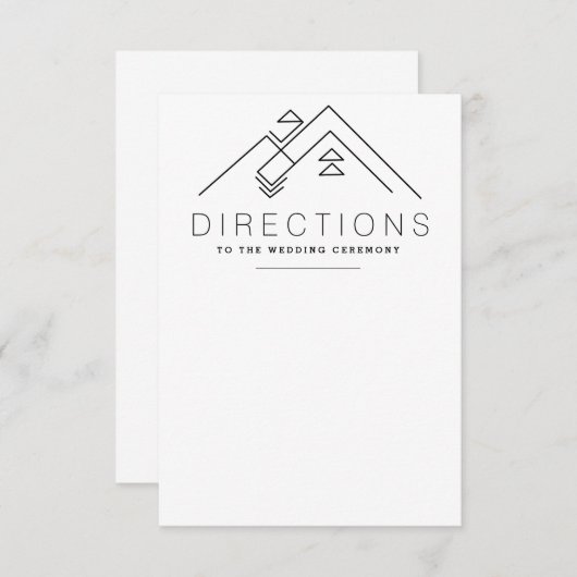 Geometrische berg | Custom Direction Kaart (Voorkant / Achterkant)