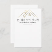 Geometrische berg | Goud | Custom Direction Kaart (Voorkant / Achterkant)