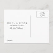 Geometrische berg | Modern Sla de datum op Aankondigingskaart (Achterkant)