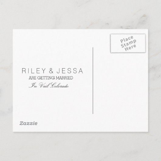 Geometrische berg | Modern Sla de datum op Aankondigingskaart (Achterkant)