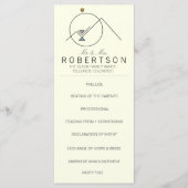 Geometrische bergen van Boho | Bruiloft Rackcard Programma (Voorkant)