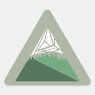 Geometrische bergkunsticker driehoek sticker