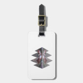 Geometrische bergscène bagagelabel (Voorkant verticaal)