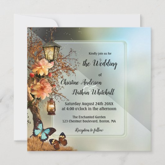 Geometrische betoveringsuitnodiging kaart (Voorkant)