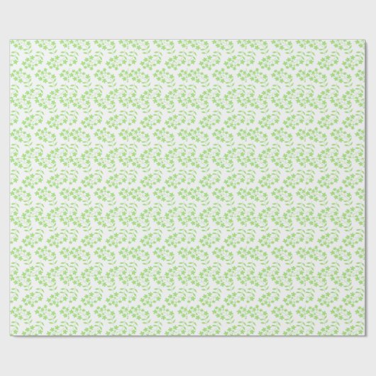 Geometrische bladeren cadeaupapier (Vlak)