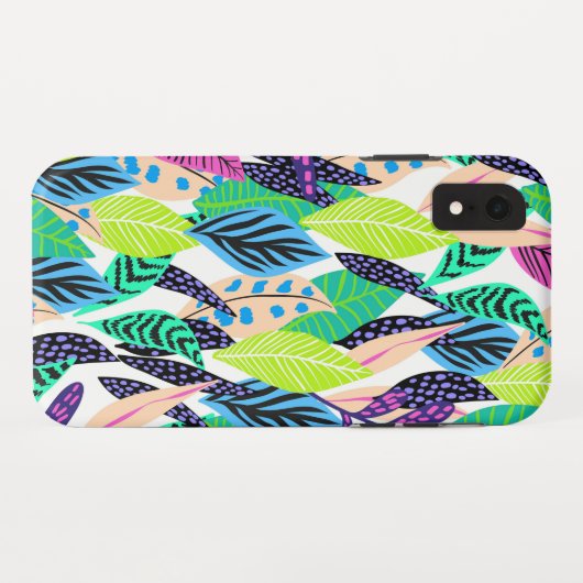 Geometrische bladeren Case-Mate iPhone case (Achterkant (horizontaal))