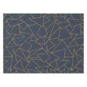 Geometrische blauwdruk en goud van de zeemacht tafelkleed (Voorkant (Horizontaal))