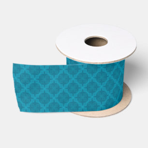 Geometrische blauwe art deco lint