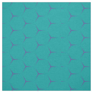 Geometrische blauwgroen honingraatstof stof