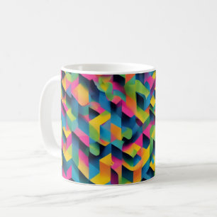 Geometrische Bliss - 3D Gestructureerde Mok