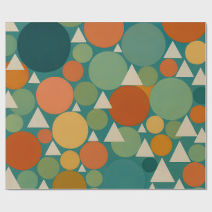 Geometrische bloei - Cirkels en driehoeken in harm Cadeaupapier