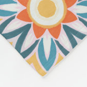 geometrische bloei fleece deken (Hoek)