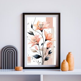 Geometrische bloei III Poster