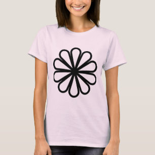 Geometrische bloem 07 - Zwart T-shirt