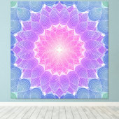 Geometrische bloem canvas afdruk (Insitu (Houten vloer))