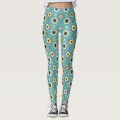 Geometrische bloem leggings (Voorkant)