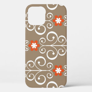 Geometrische bloemen: naadloos ontwerp iPhone 12 hoesje