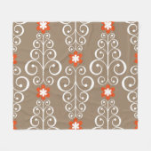 Geometrische bloemen: naadloos ontwerp fleece deken (Voorkant (Horizontaal))