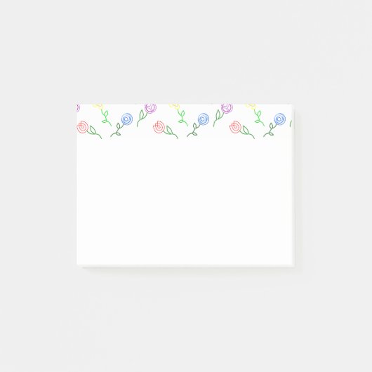 Geometrische bloemen post-it® notes (Voorkant)