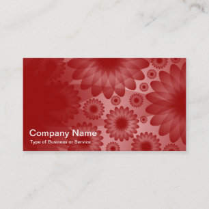 Geometrische bloemen - Ruby met grijs Visitekaartje