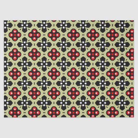 geometrische bloemen tissuepapier (Voorkant)