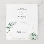 Geometrische bloemengroen bruiloft (Buitenkant ongevouwen)