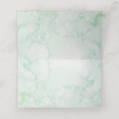 Geometrische bloemengroen bruiloft (Binnenkant ongevouwen)