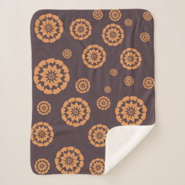 Geometrische bloemensereniteitsworp sherpa deken